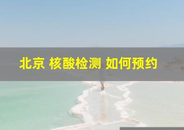 北京 核酸检测 如何预约